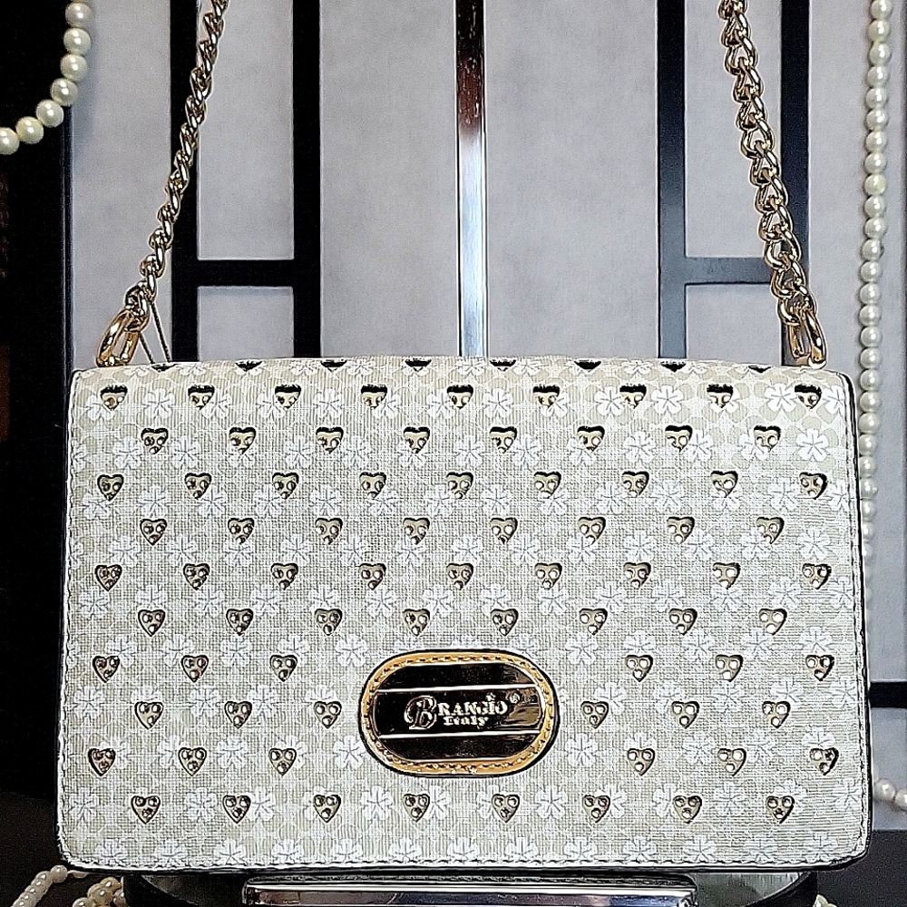 Handmade Italian Crystal Stud Crossbody Bag by Brangio NWT $185 - Picture 15 of 15
